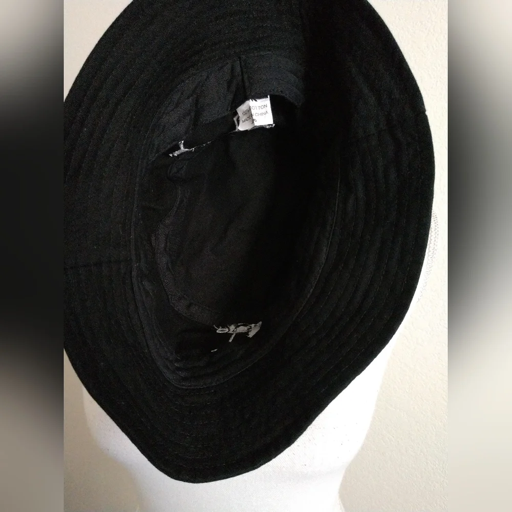 Lysergic Dead Spiral '21 Bucket Hat Sun Hat Black White Embroidered Unisex OS